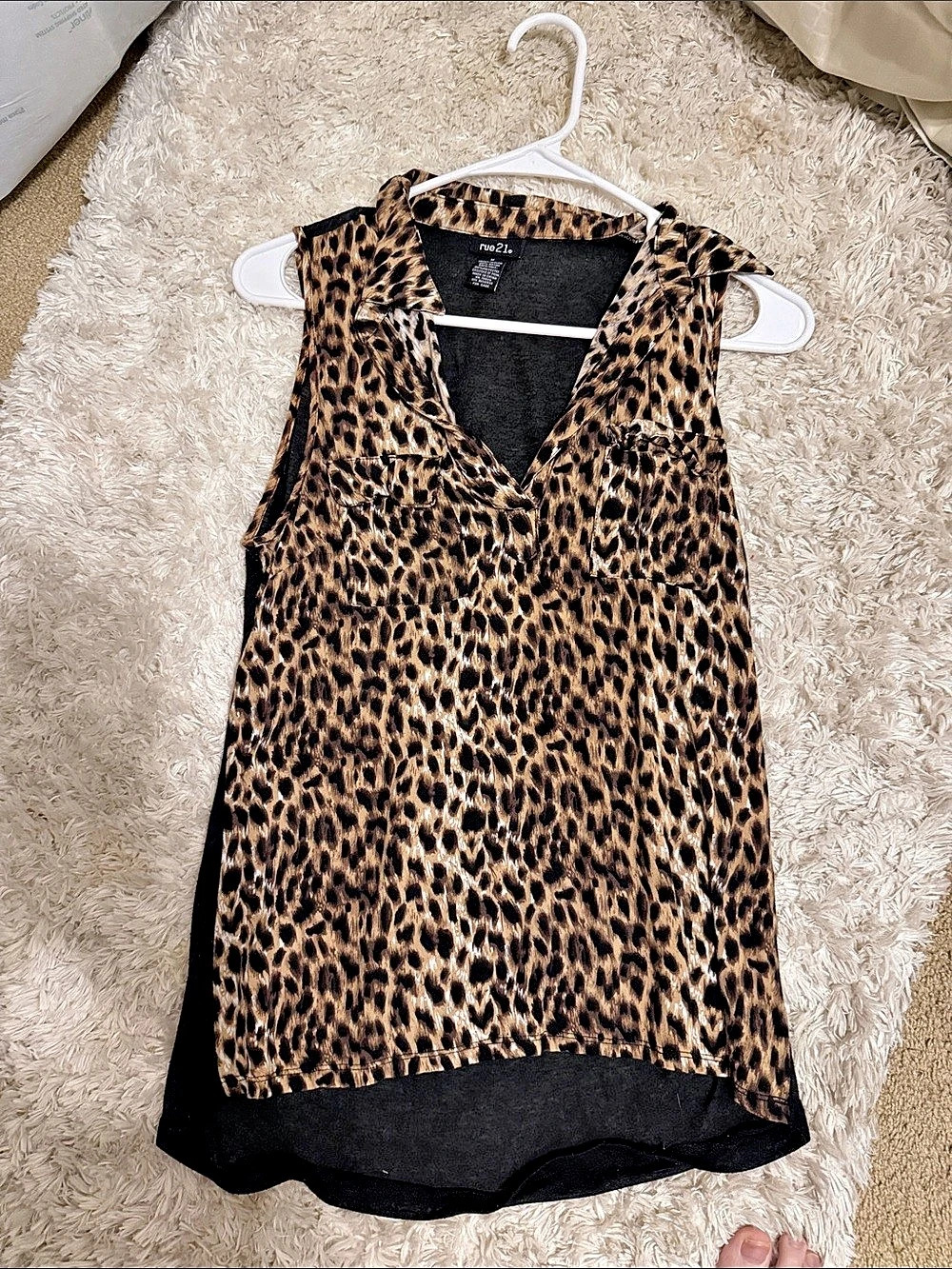 rue21 Leopard Print Tank Top Size Medium